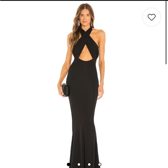 Michael Costello x REVOLVE black long dress, worn 1 time, in perfect condition. - Picture 1 of 4
